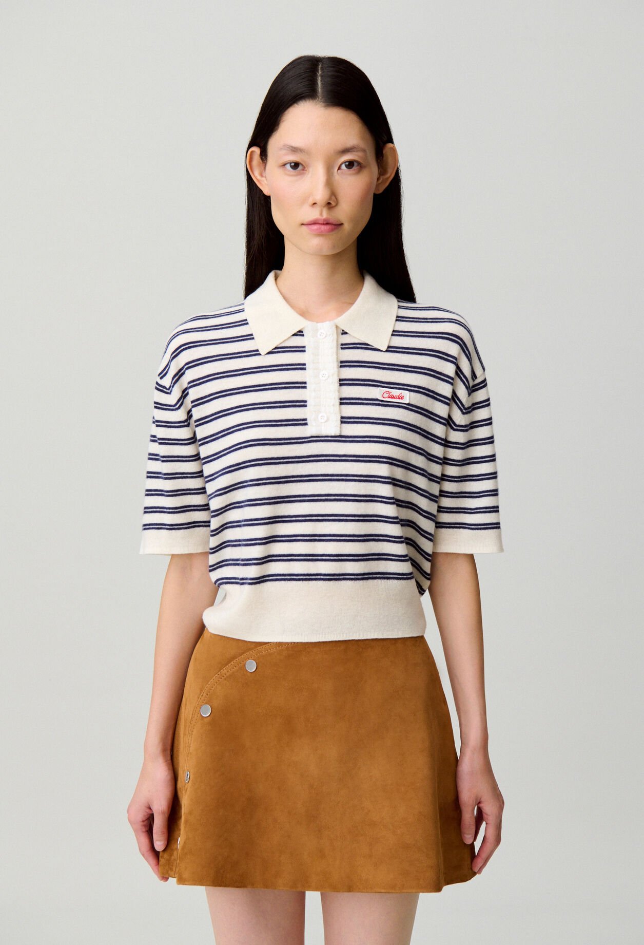 Gestreiftes Strickpolo