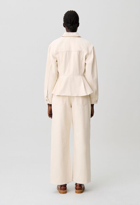Jeans-Blouson Ecru Langarm
