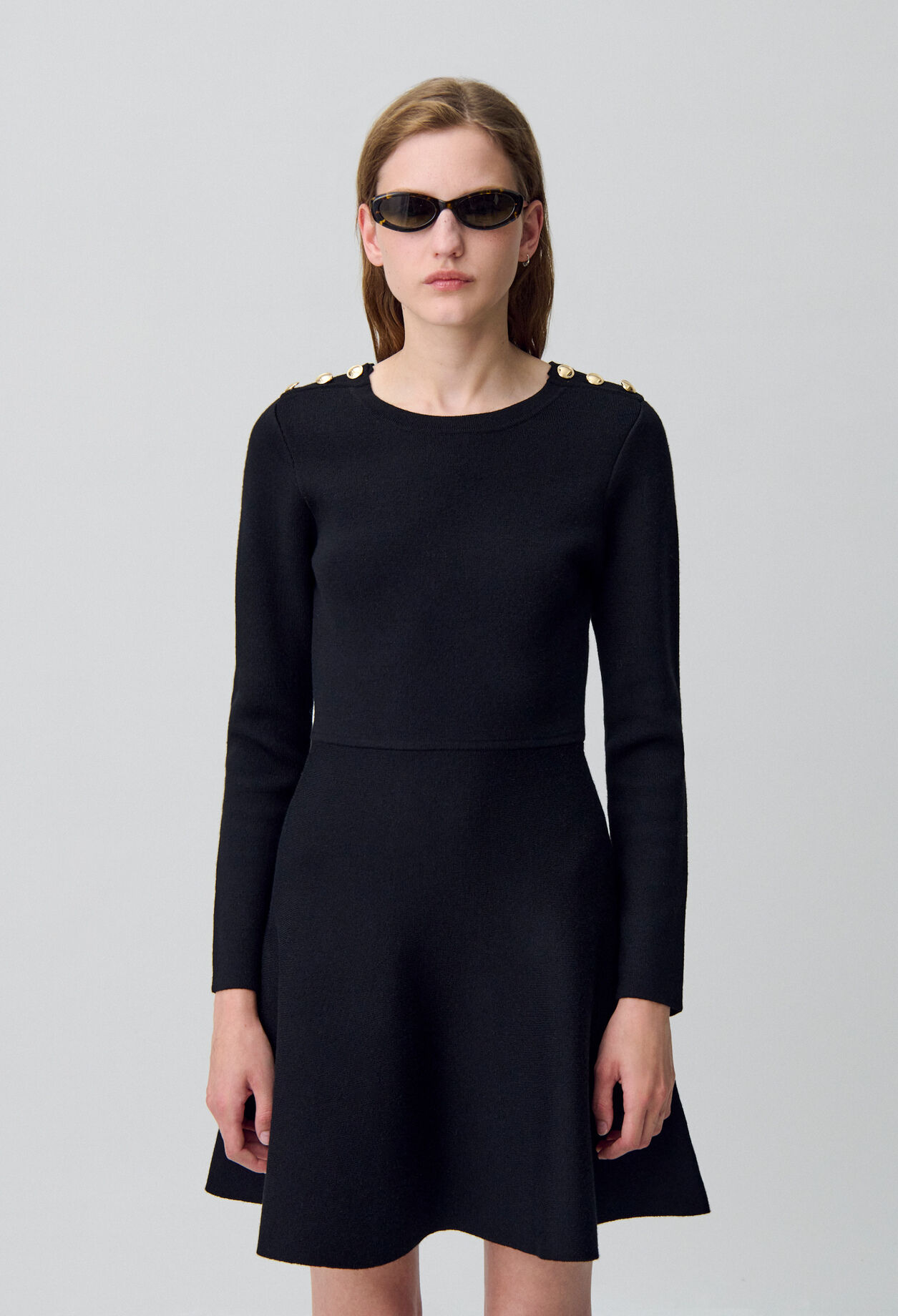 Strickkleid in Skater-Optik
