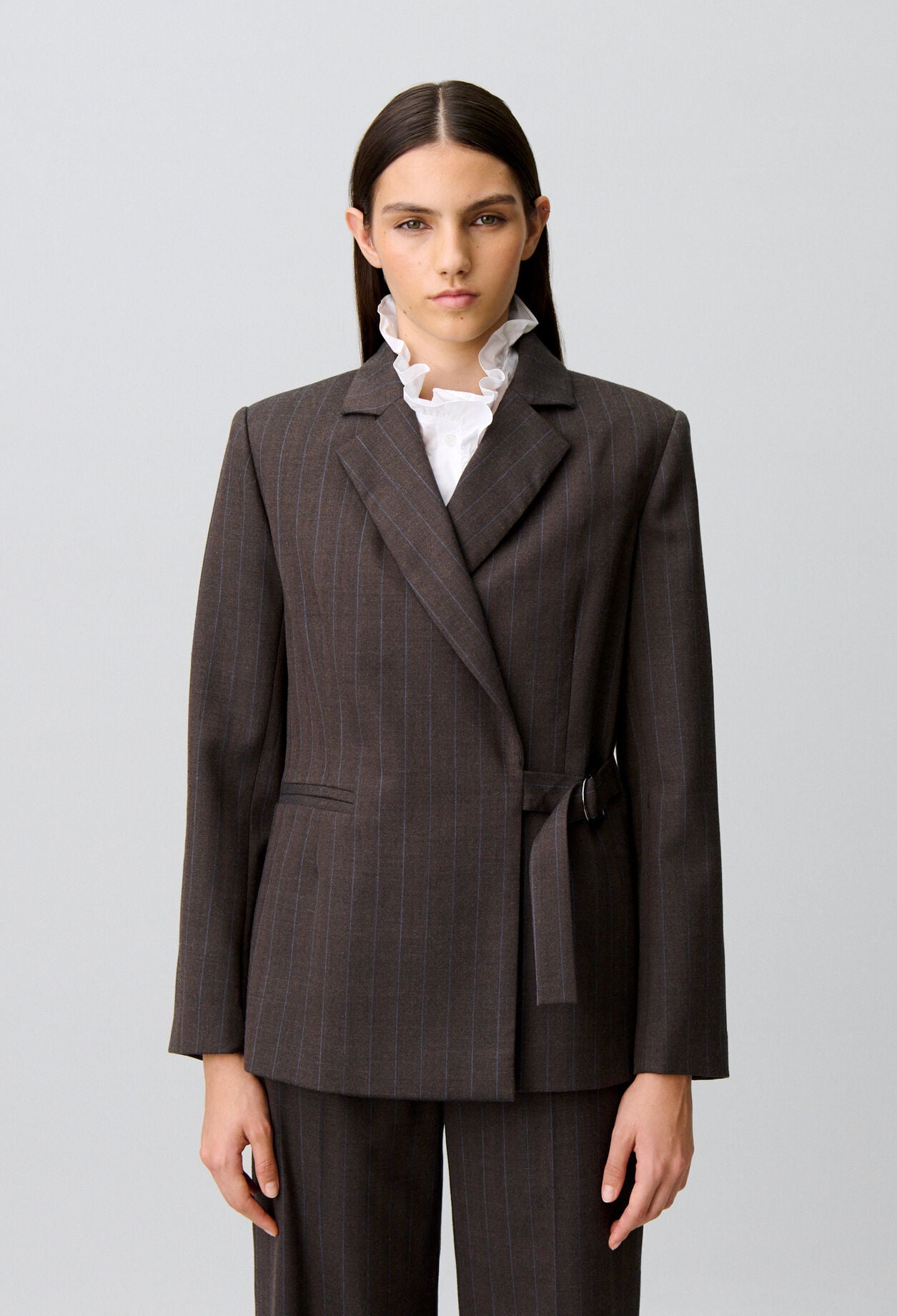 Gerader gestreifter Blazer