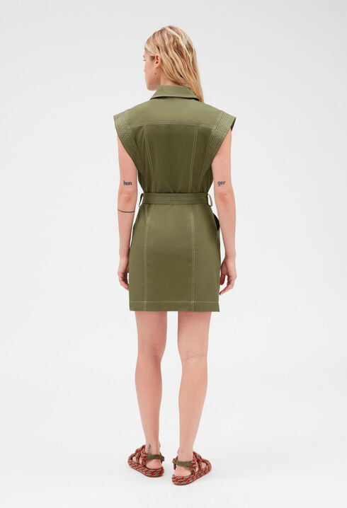 Kurzes Kleid, khaki