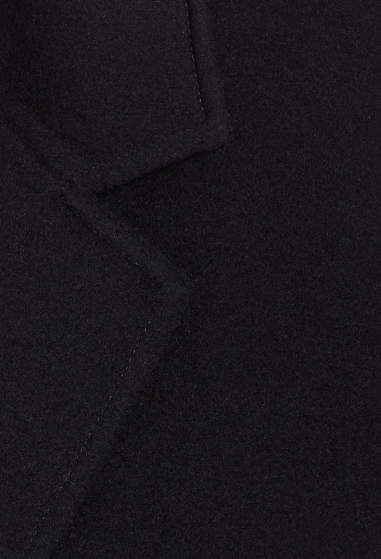 Mittellanger marineblauer Wollmantel
