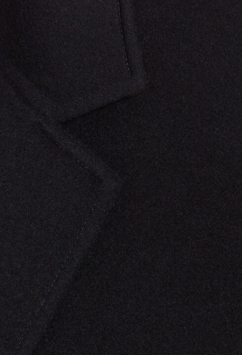 Mittellanger marineblauer Wollmantel