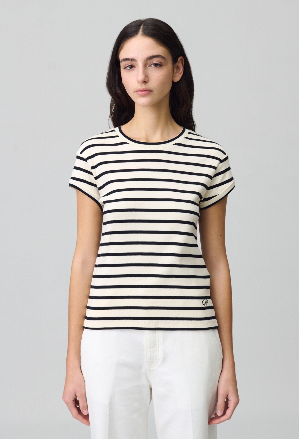 Gestreiftes Kurzarm-T-Shirt