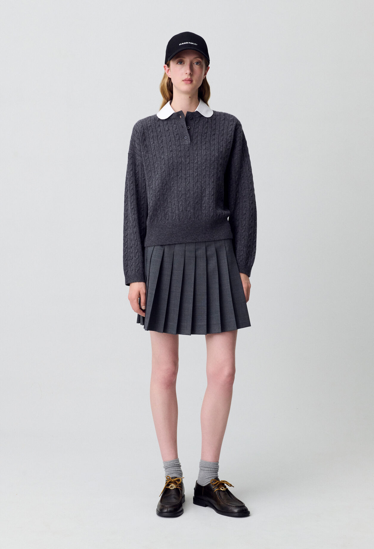 Pullover mit Bubikragen