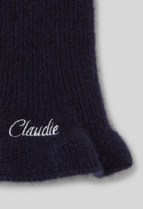 Bestickte Strickhandschuhe