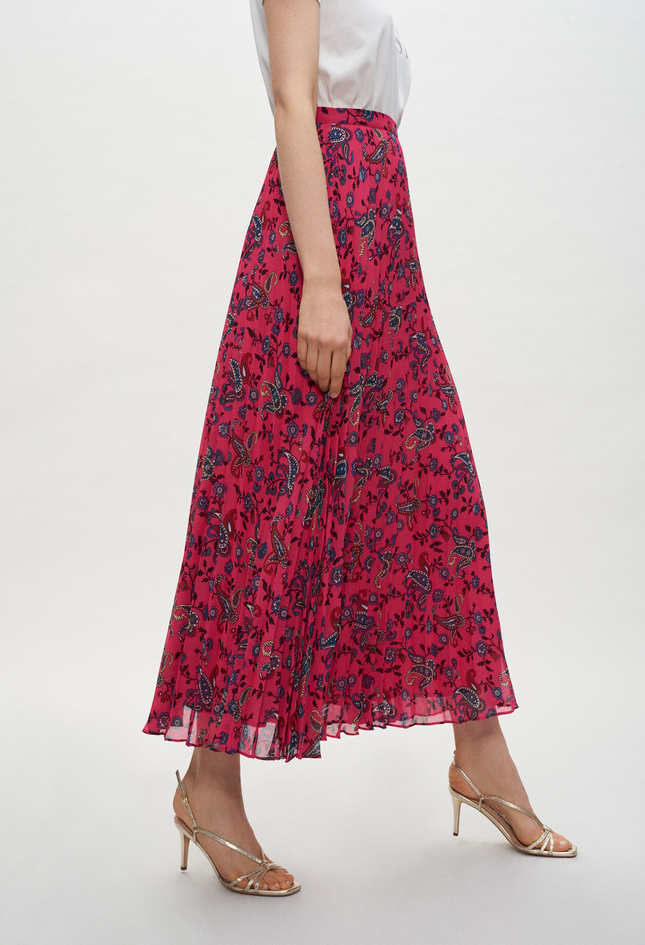 Langes Kleid mit Paisley-Muster