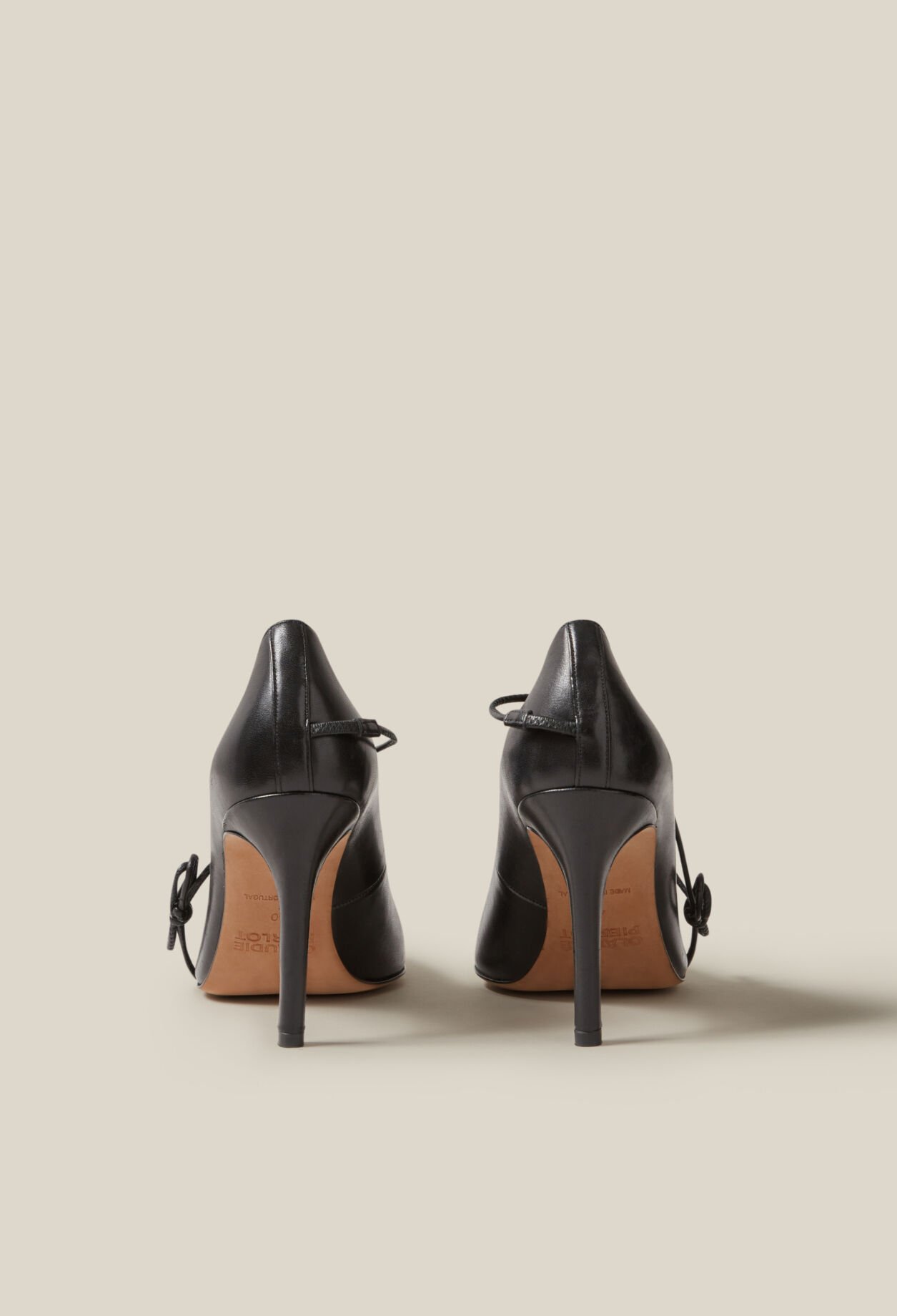 Schwarze Leder-Pumps