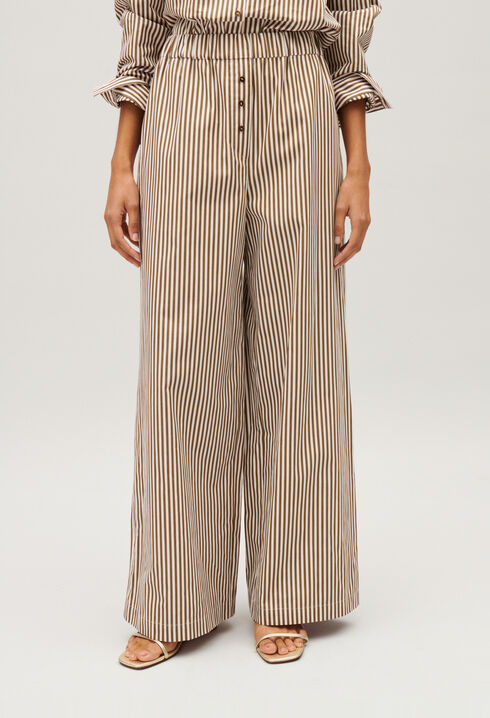 Hose mit Streifen-Design Bronze