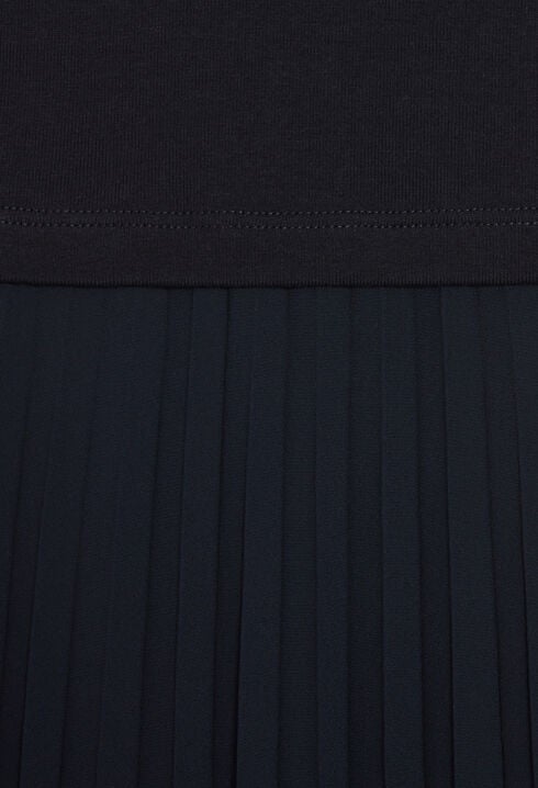 Langes Kleid Teli aus Materialmix