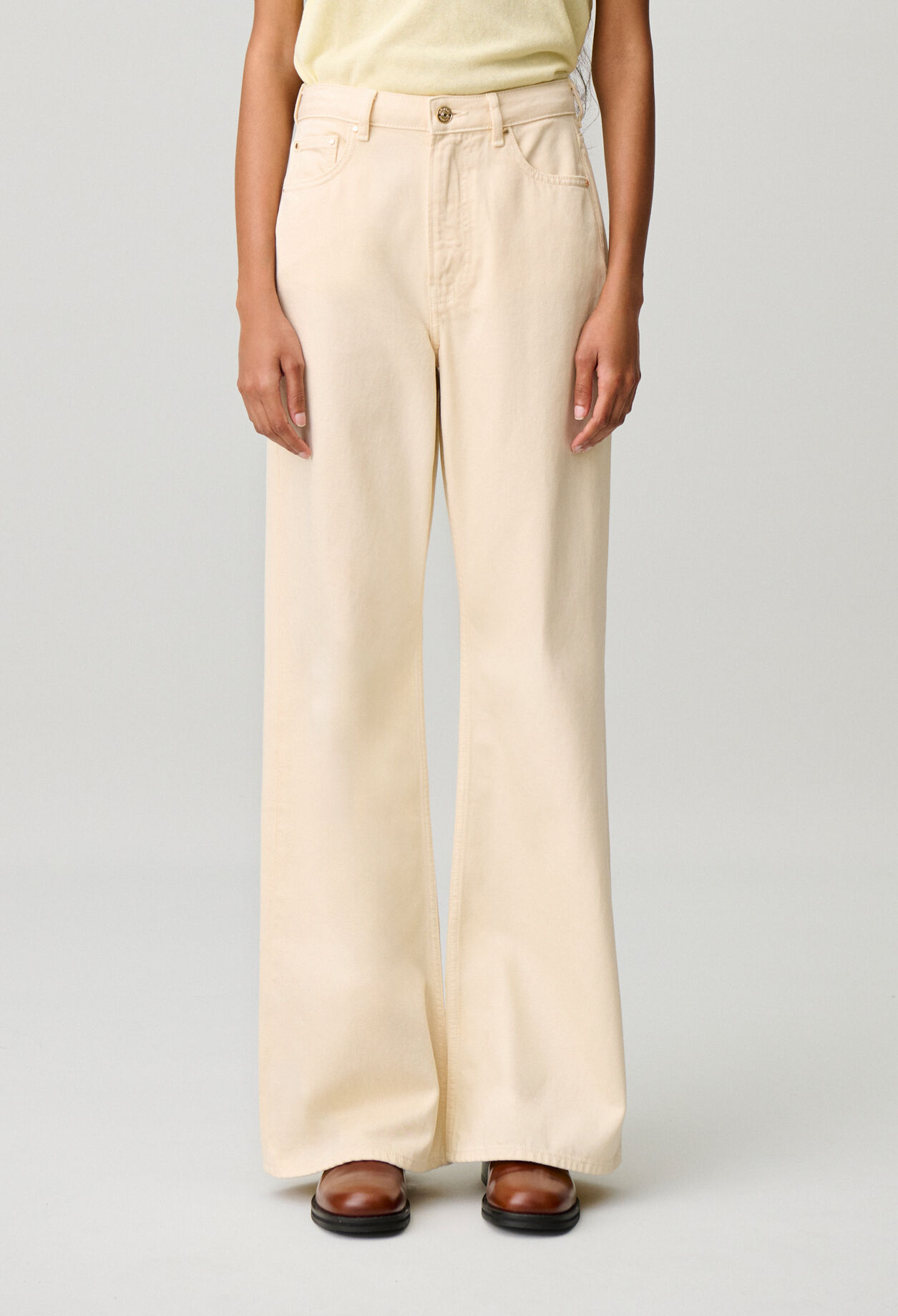 High-Waist-Schlagjeans