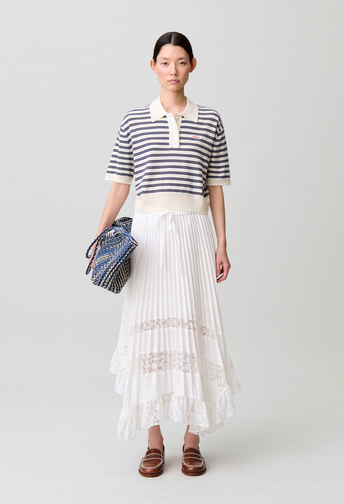 Faltenrock mit Blumenmuster