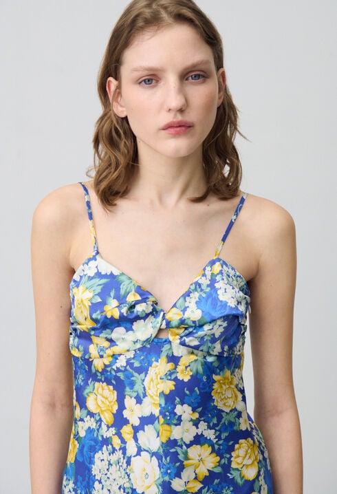 Langes Kleid Blumenmuster
