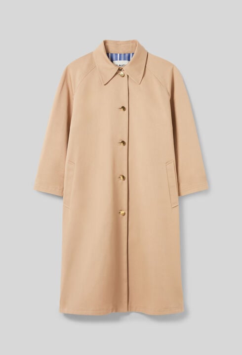 Mittellanger gerader Trenchcoat