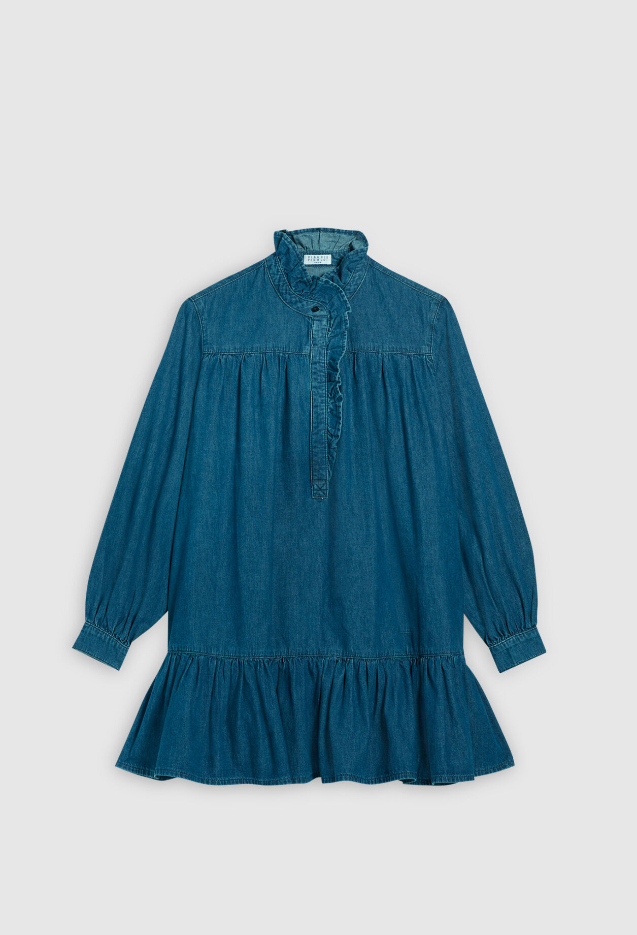 Trapezförmiges Kleid aus Denim