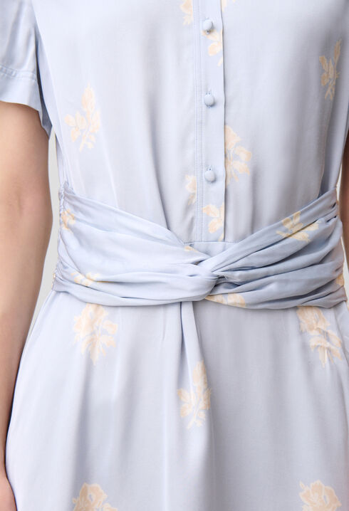 Satinkleid mit Blumen