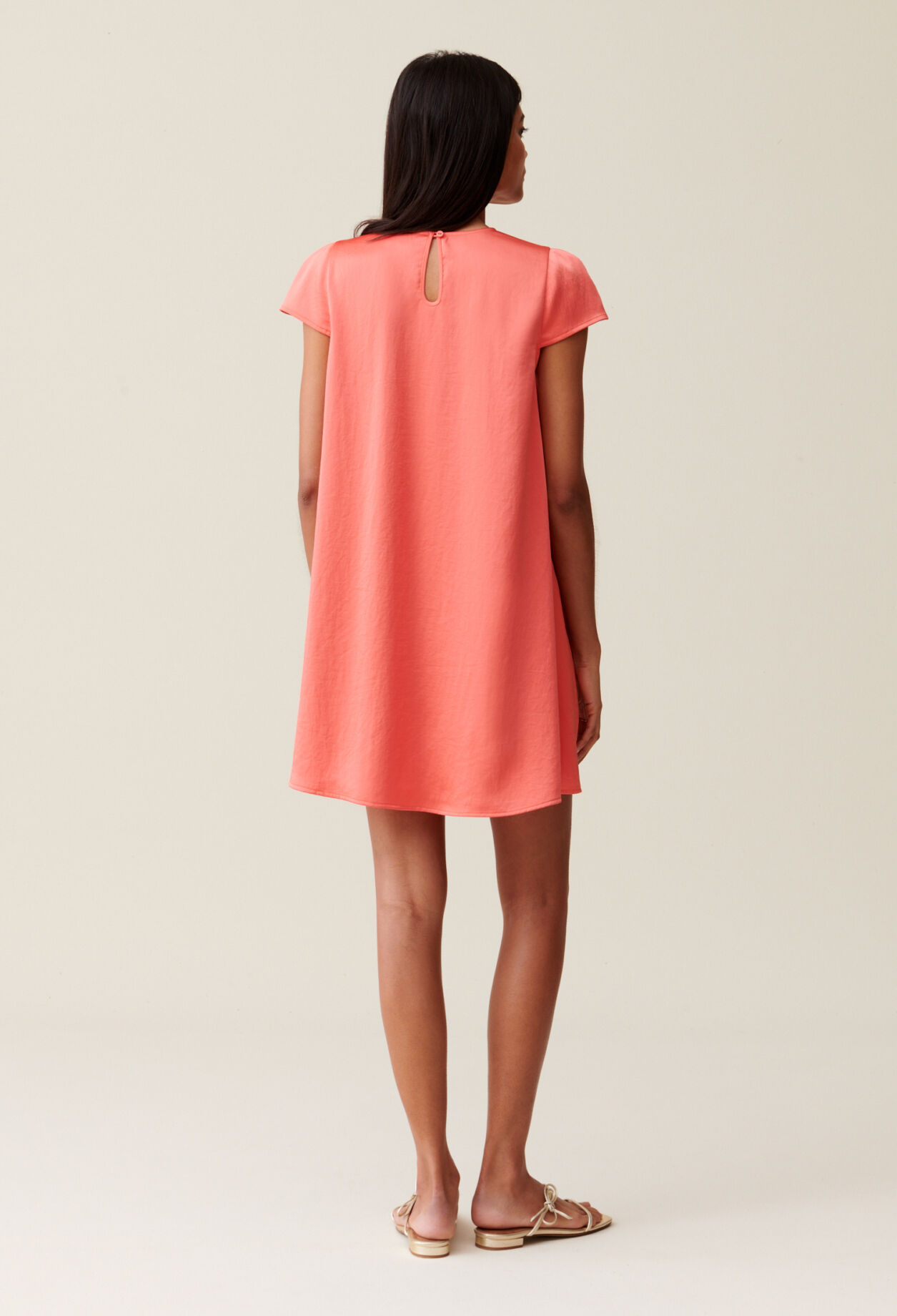 Kurzes Babydoll-Kleid Mandarine
