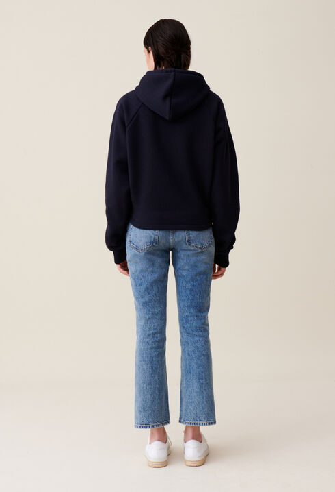 Marineblaues Kapuzen-Sweatshirt