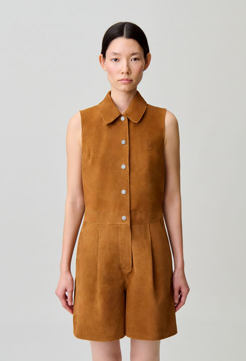 &Auml;rmelloser Lederoverall