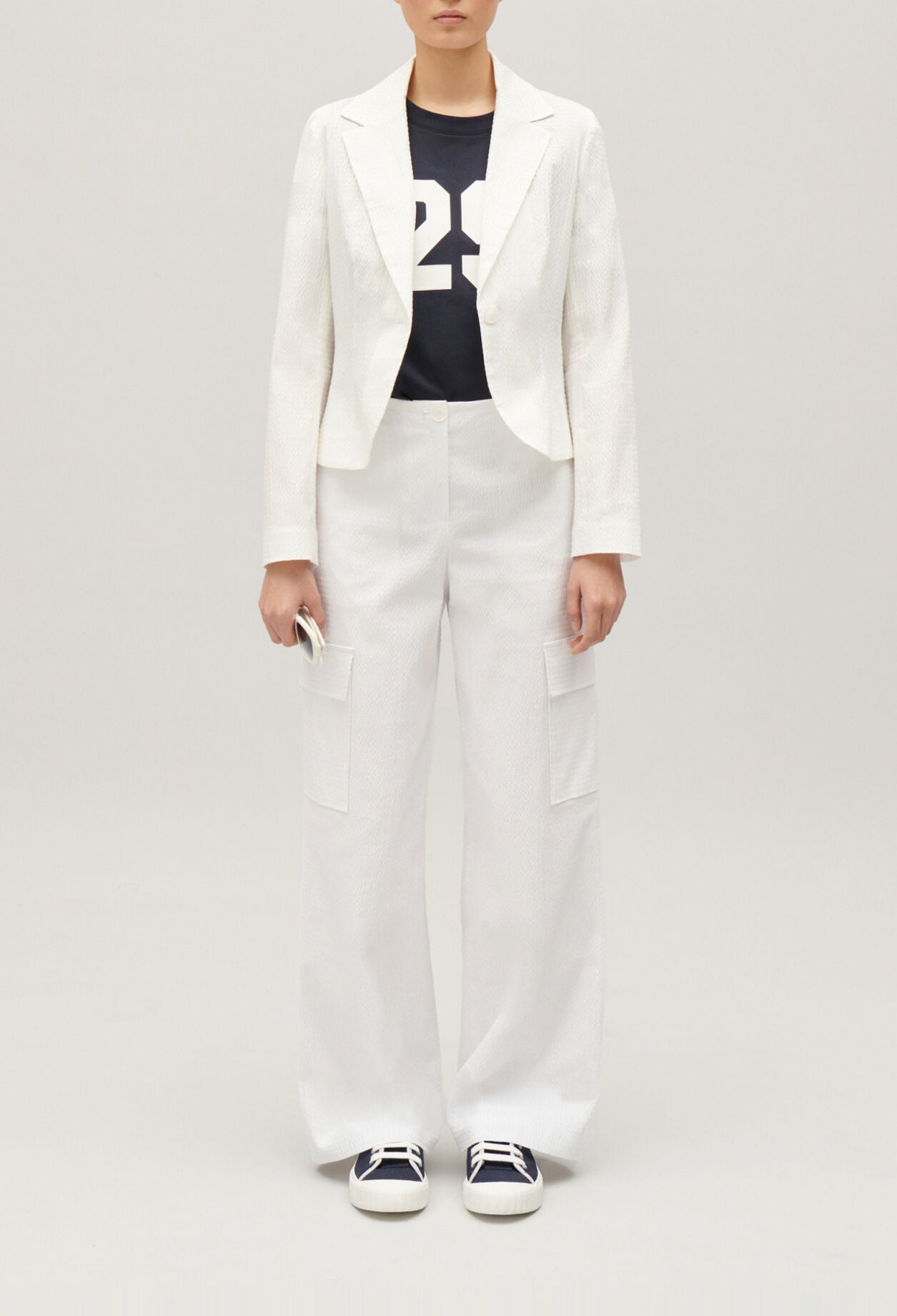 Taillierter Blazer Wei&szlig;