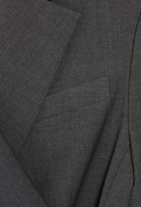Blazer Wickeloptik grau meliert