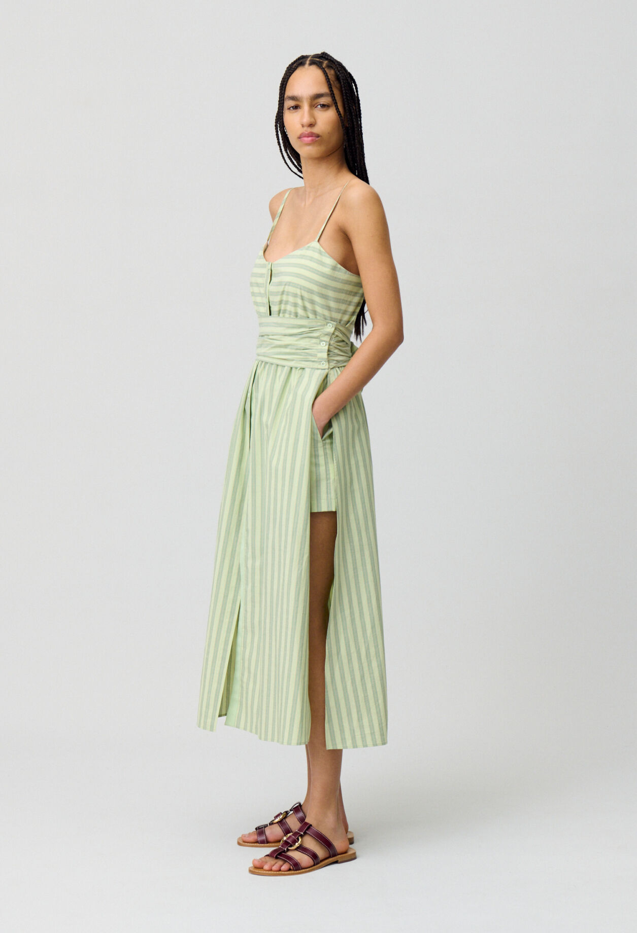 Langes Trägerkleid