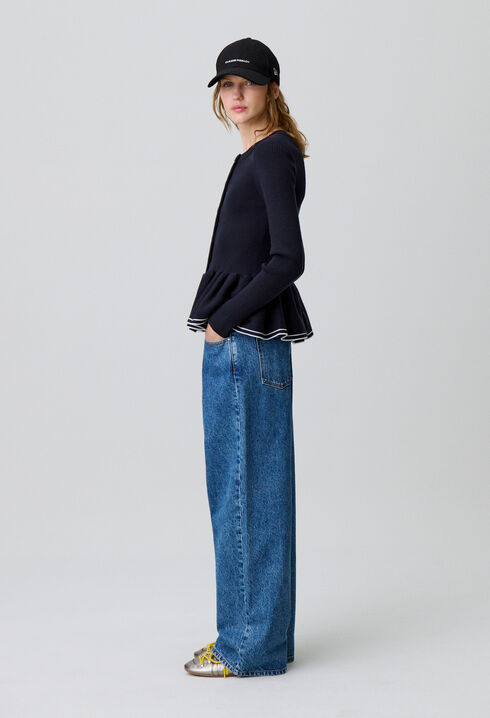 Taillierter Strick-Cardigan