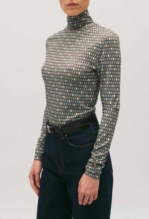 Lang&auml;rmeliges T-Shirt mit Print