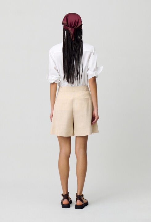 Plissierte Shorts