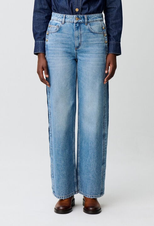 Bio-Baumwoll-Jeans mit Golddetails