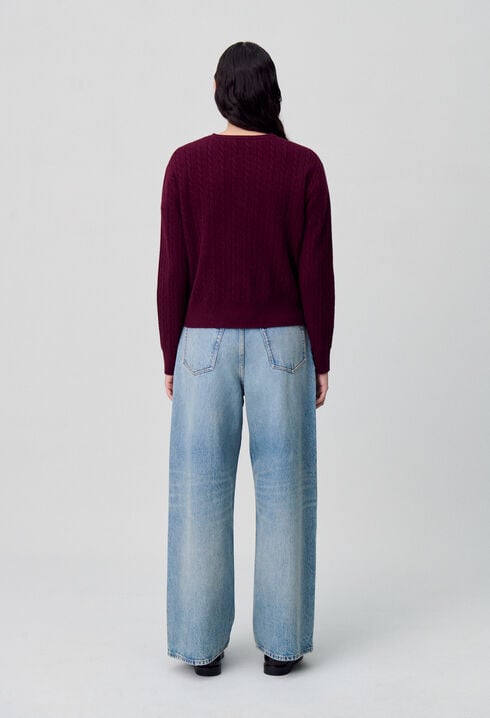 Tunisischer Kragenpullover