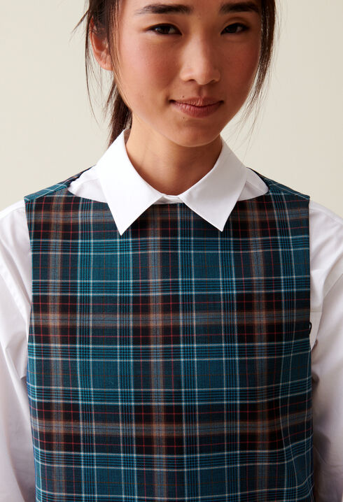 Ärmelloses Kleid mit Karomuster