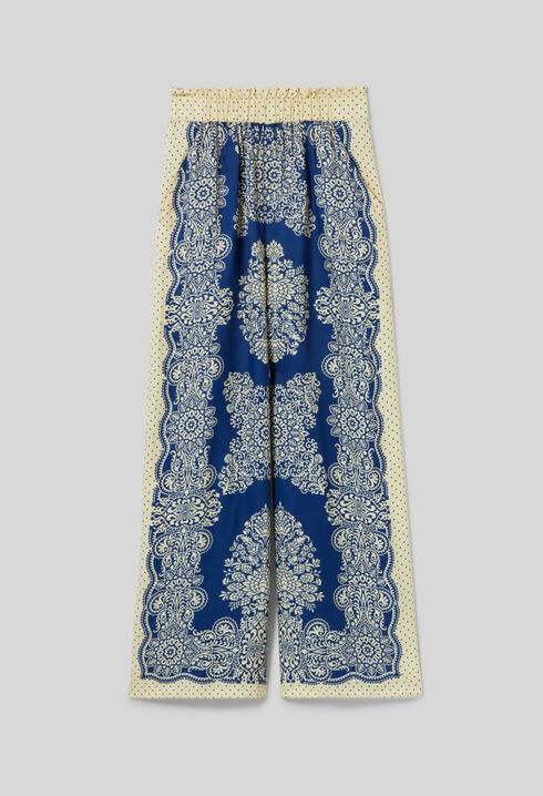 Weit geschnittene fließende Hose