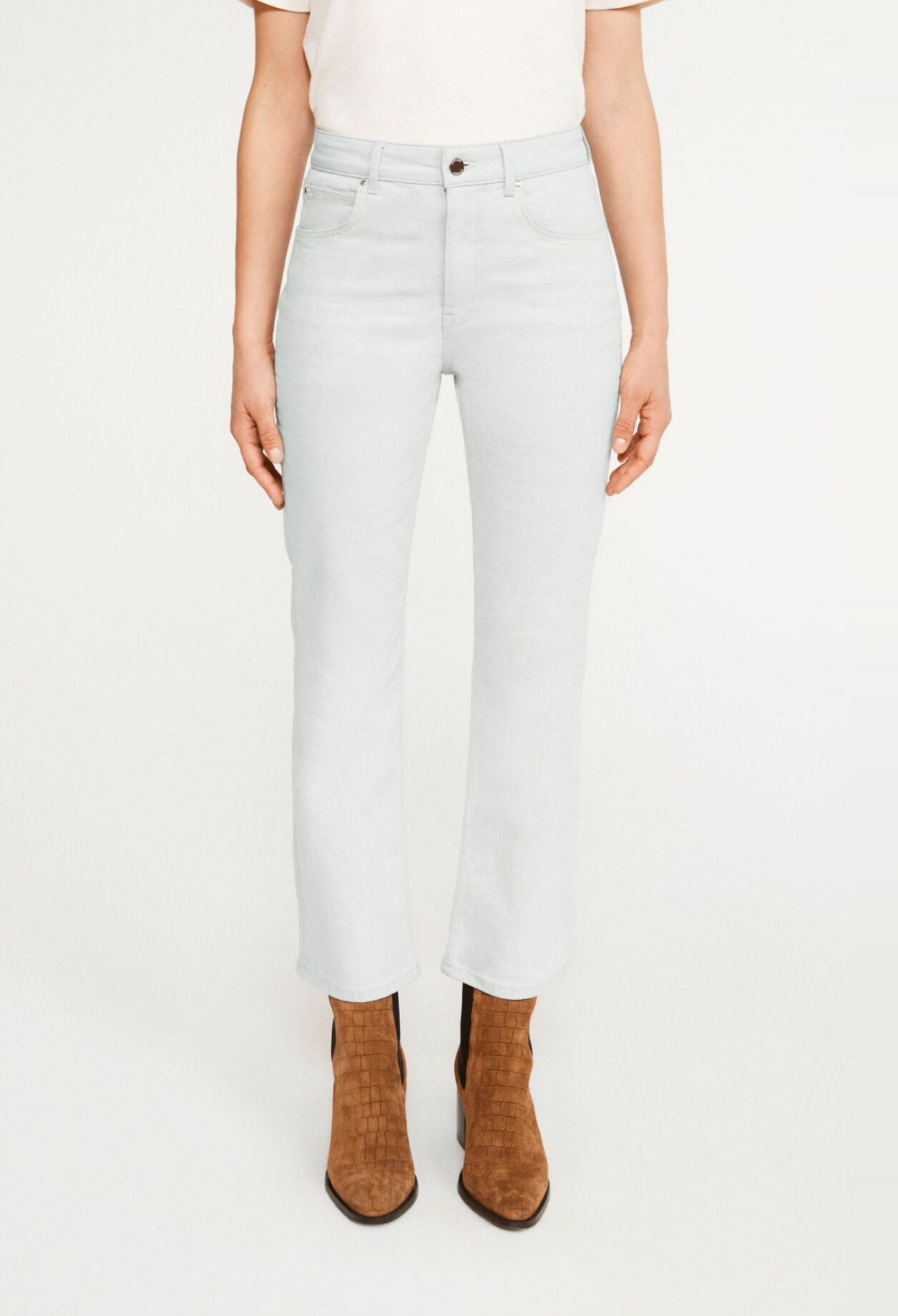 Verwaschene Cropped-Jeans