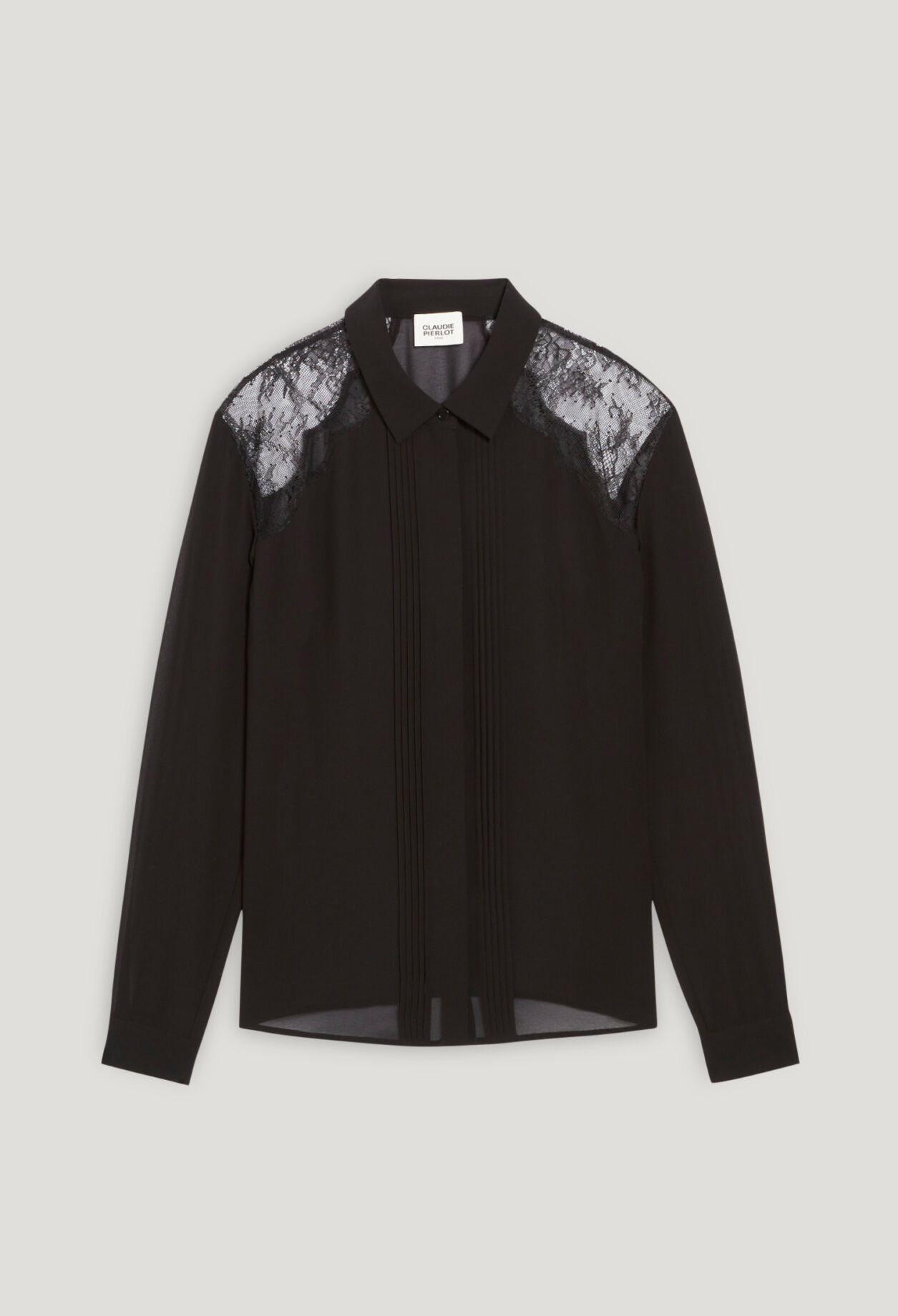 Schwarze Spitzenbluse