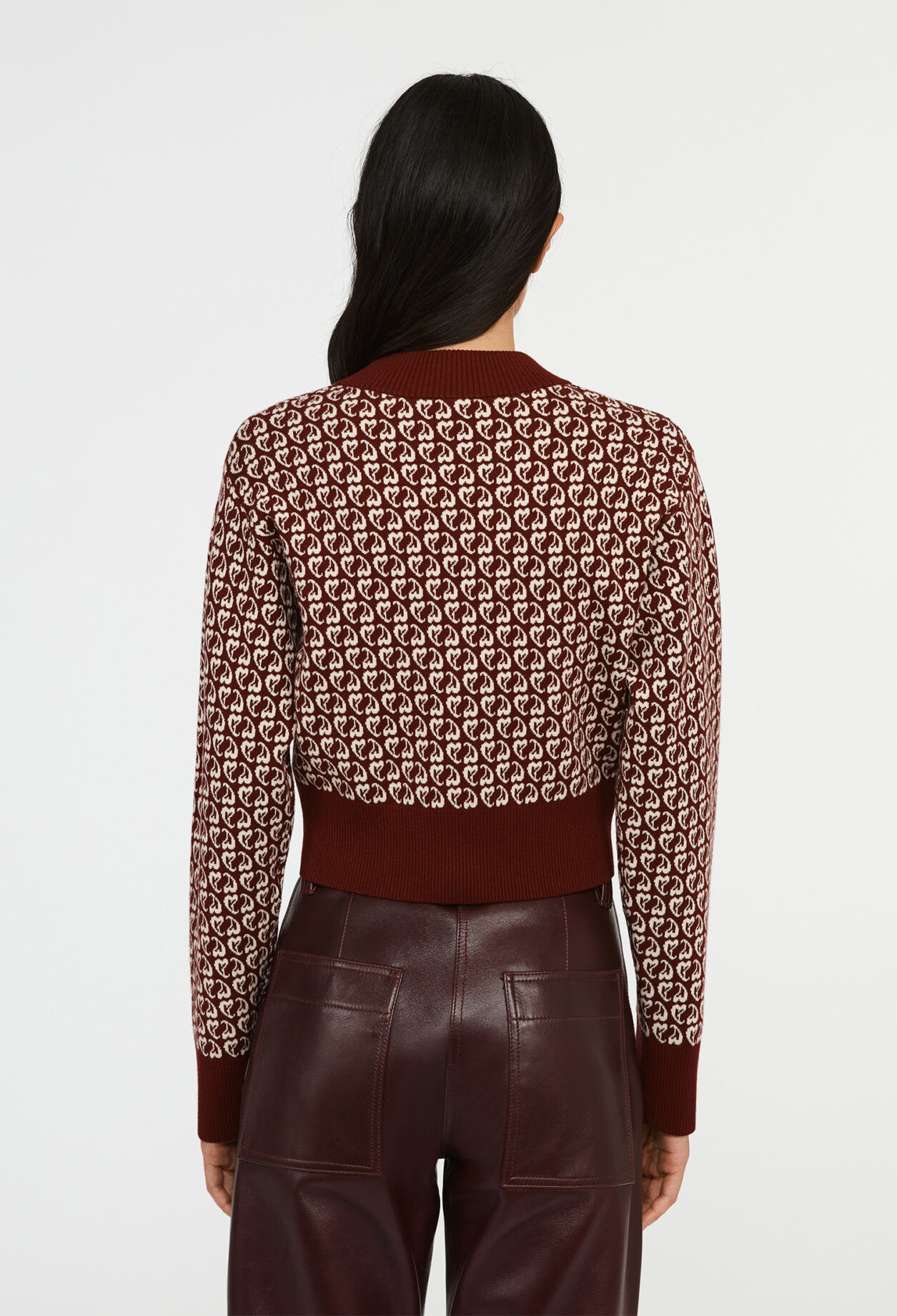 Zweifarbig Pullover aus Jacquardgewebe