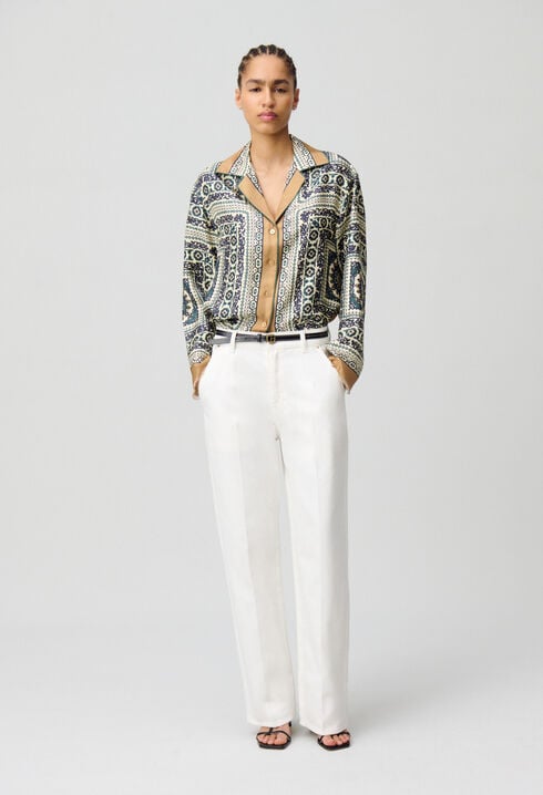 Bedruckte Seidenbluse