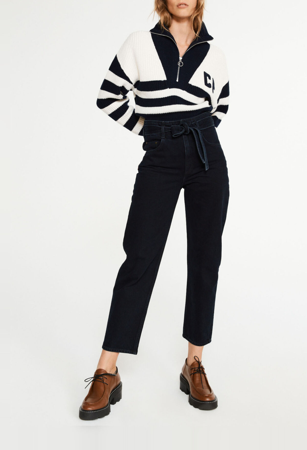Raw-Jeans, cropped