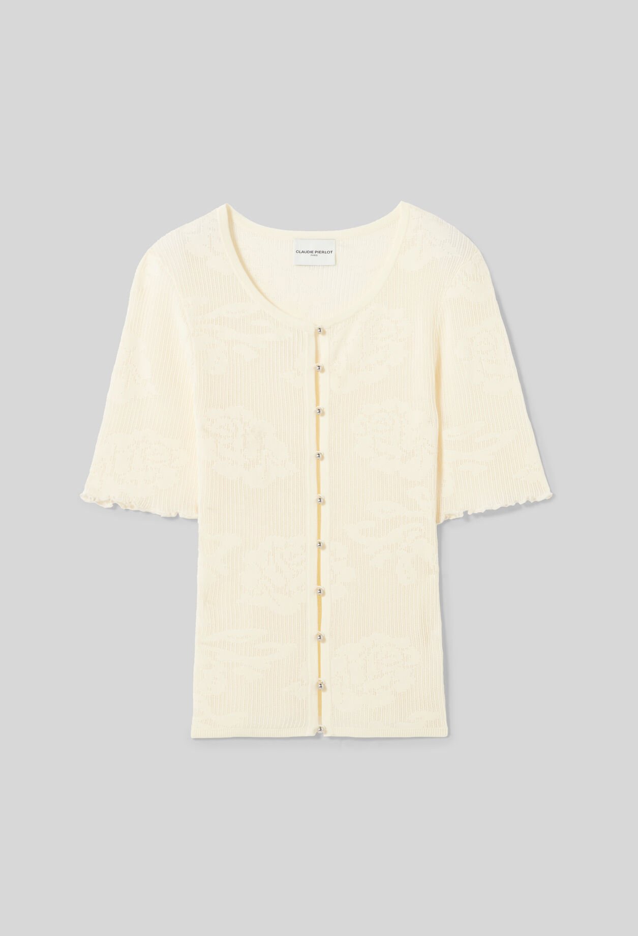 Strickjacke mit Blumen