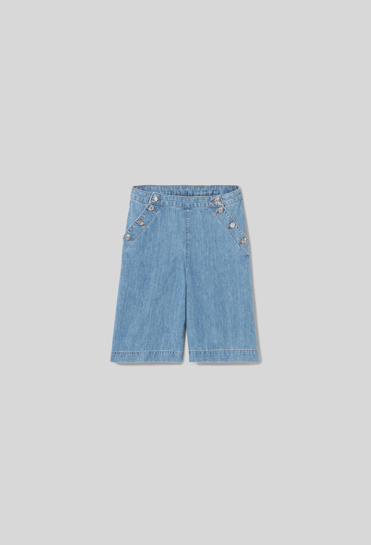 Denim-Shorts mit Matrosenlatz