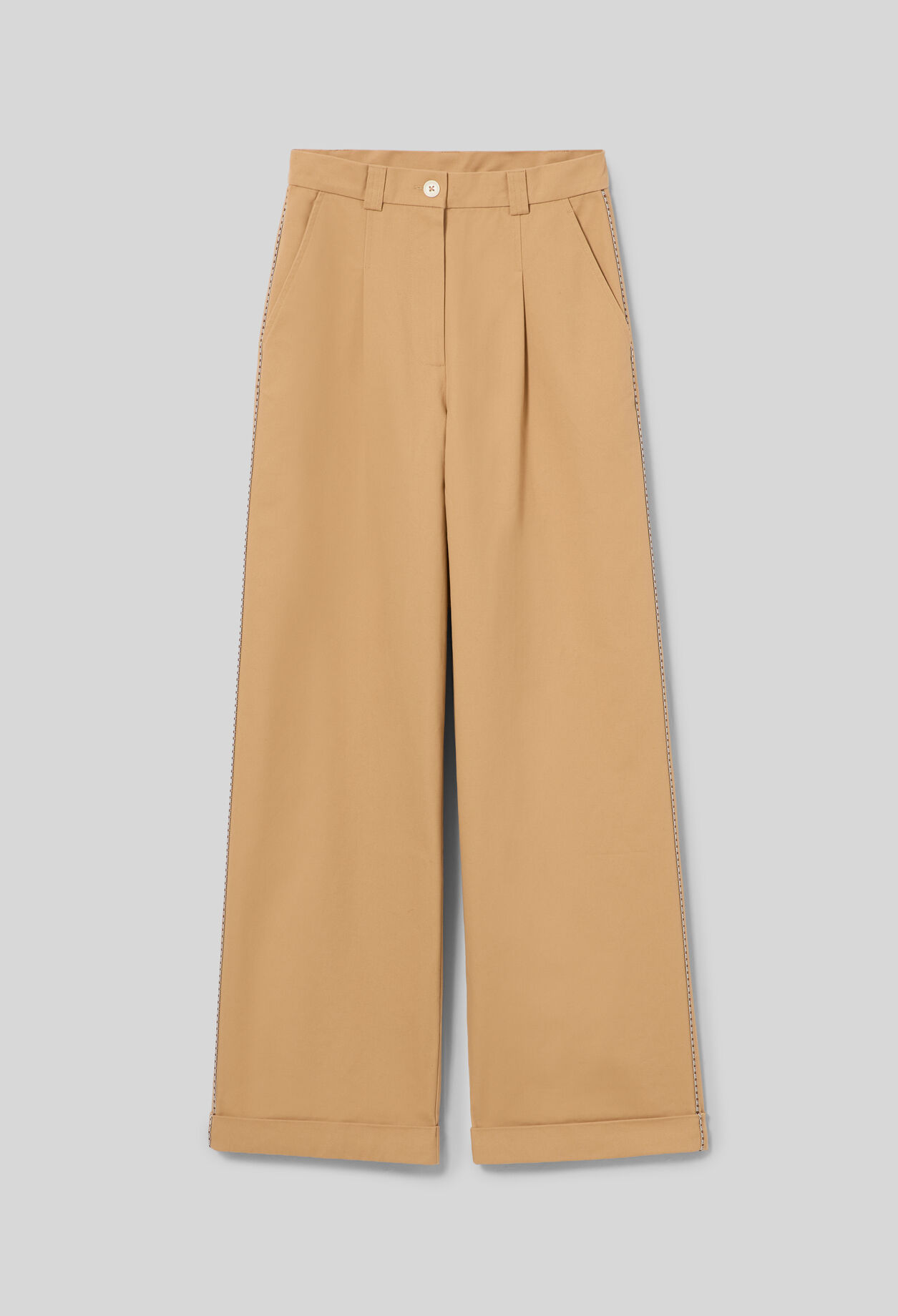 Gerade Hose mit Falten