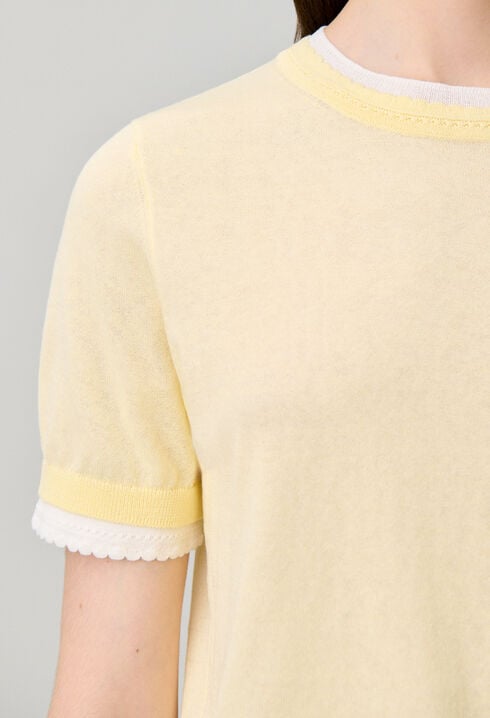 Kontrast-Strickpullover