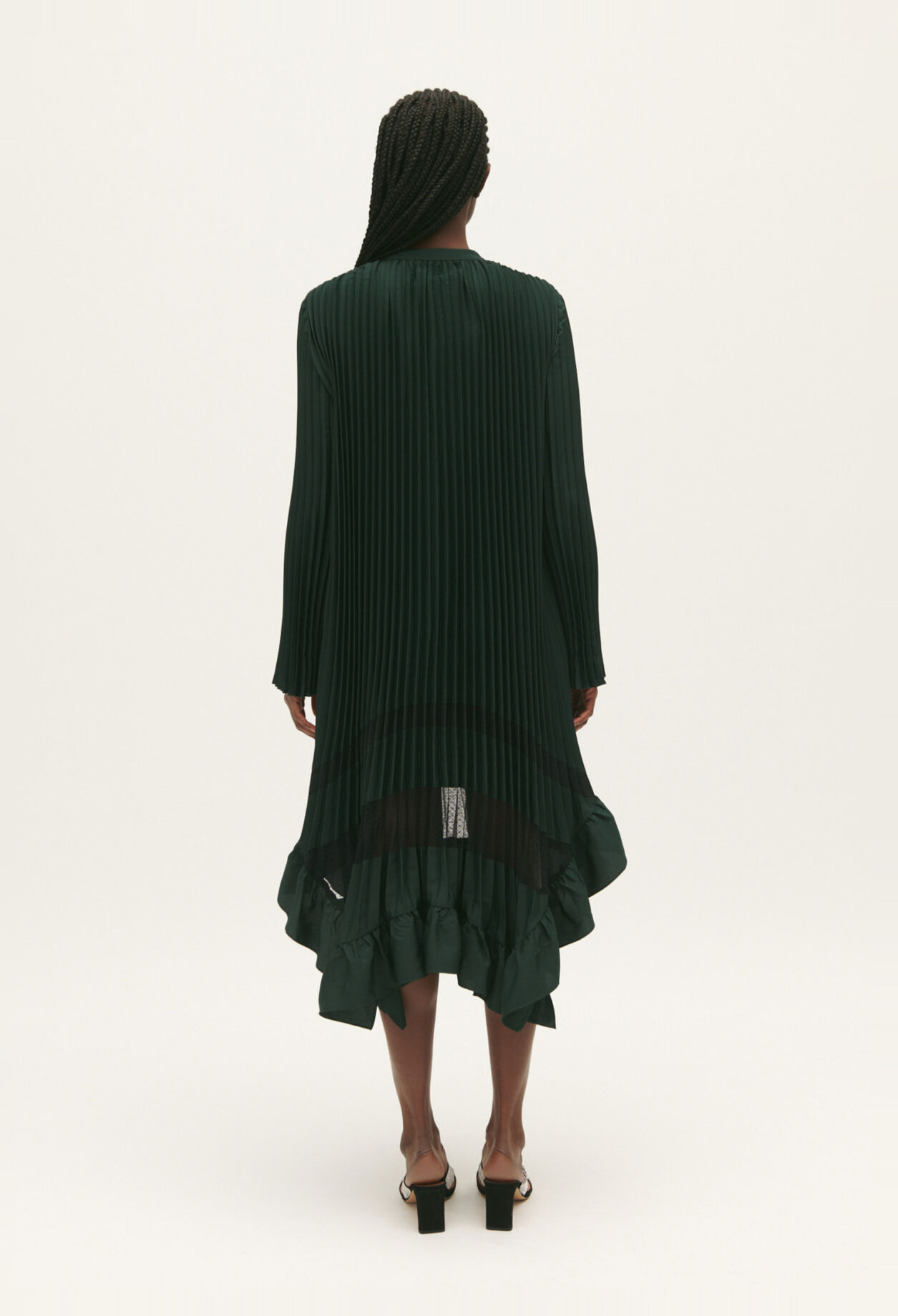 Plissiertes Midikleid