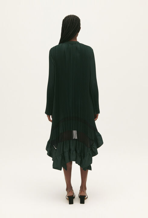 Plissiertes Midikleid