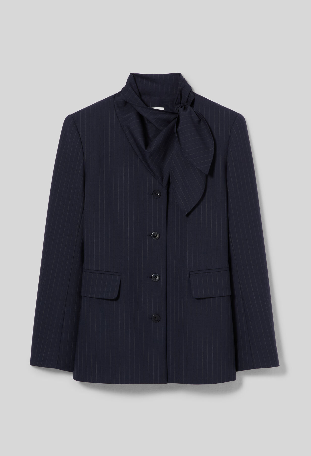 Wolljacke mit abnehmbarem Tuch