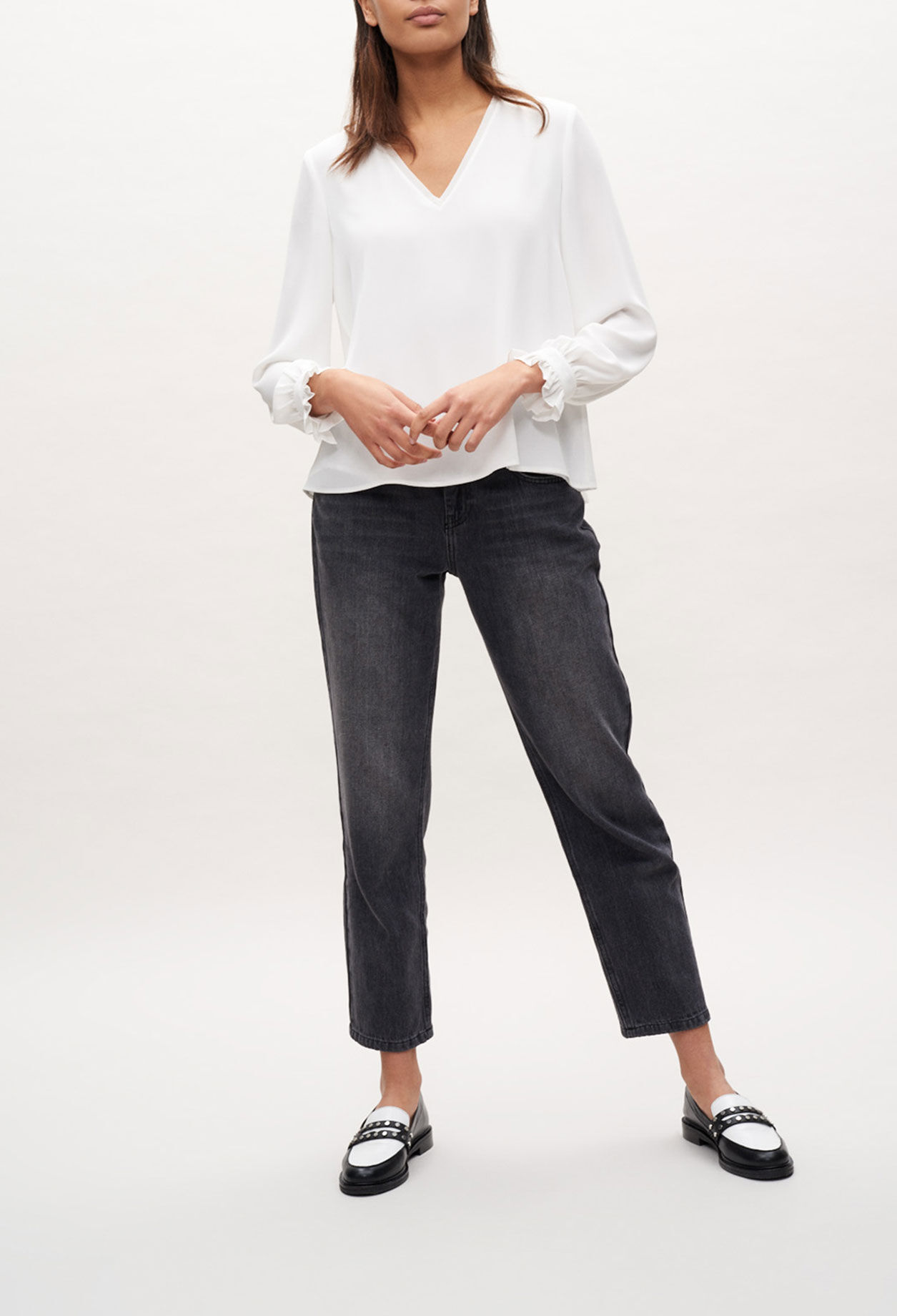Bluse mit Volants