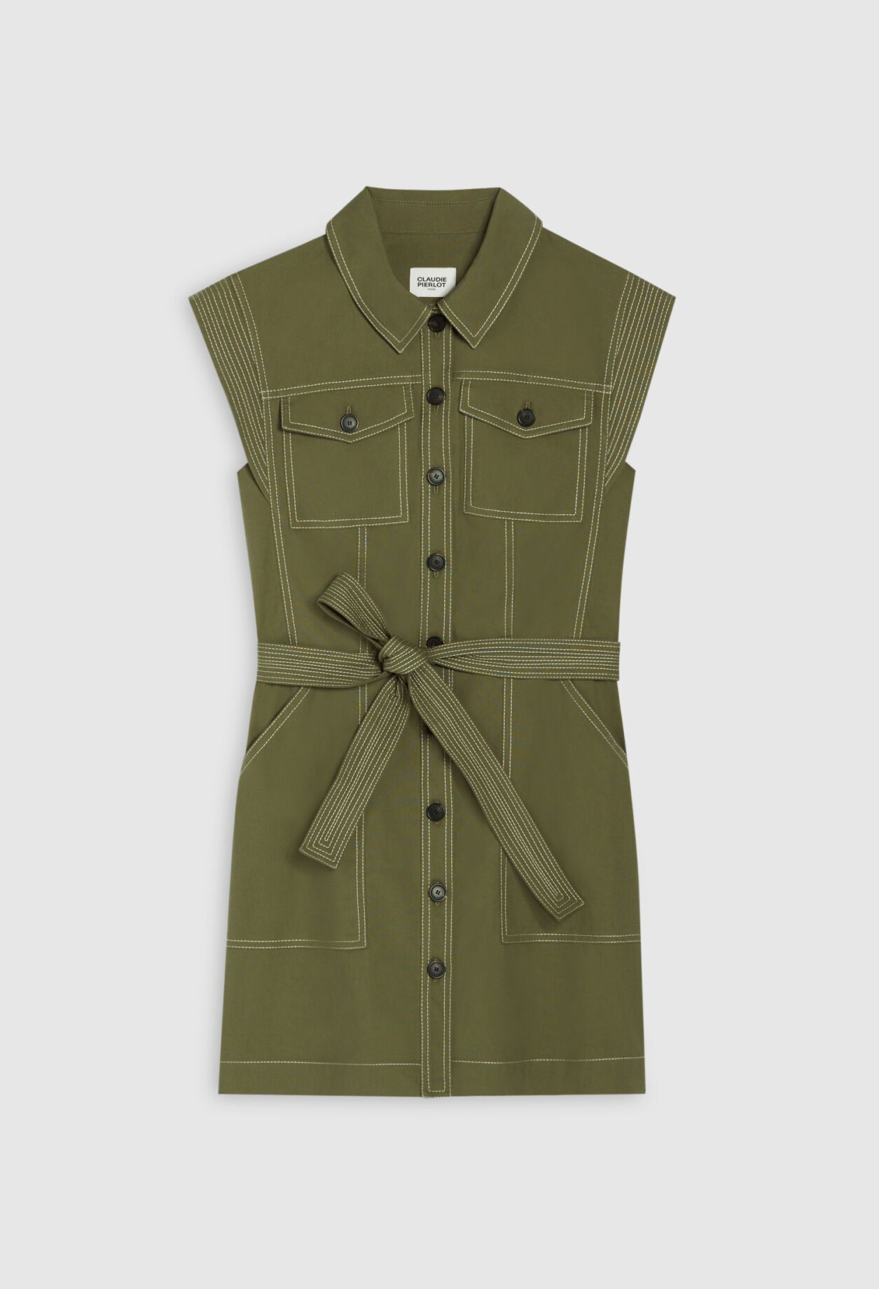 Kurzes Kleid, khaki