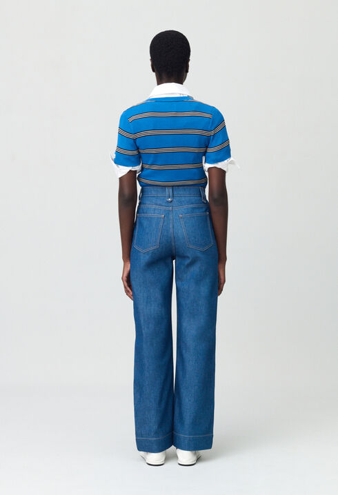 High-Waist-Jeans mit weitem Schnitt