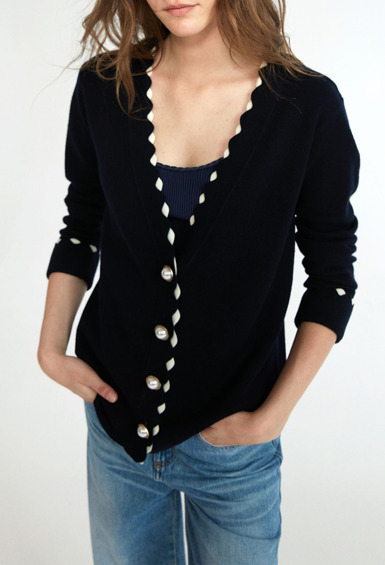 Cardigan  Öko-Wolle
