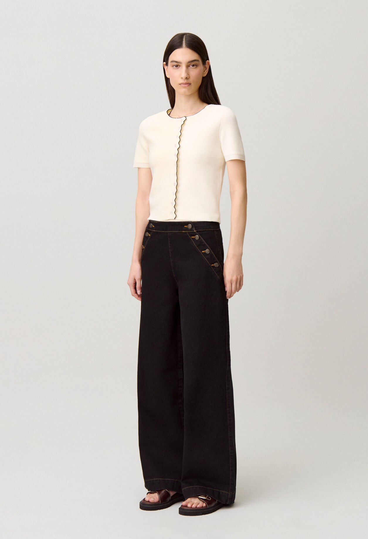 Kontrast-Strickcardigan